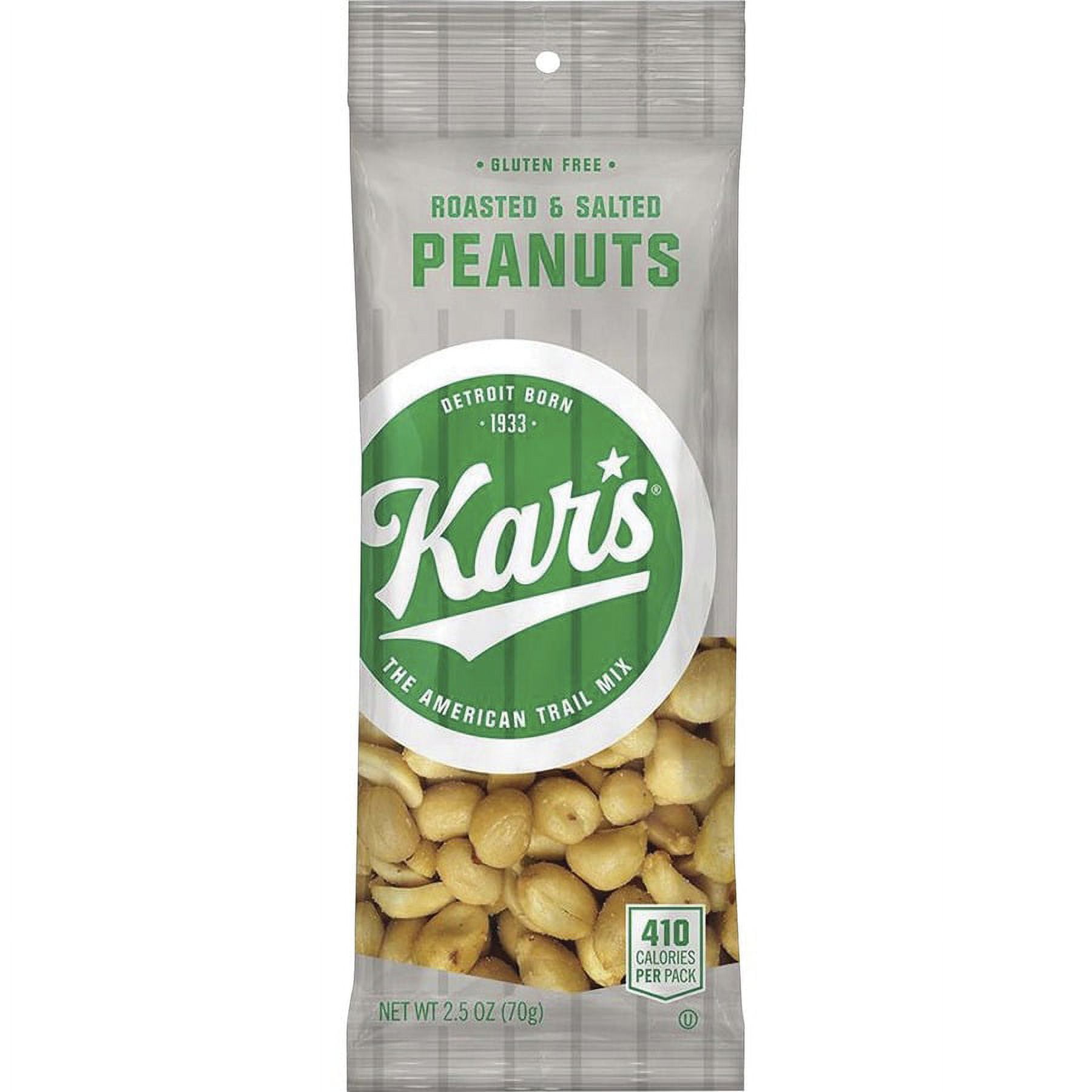 Kar's Nuts Roasted & Salted Peanuts - Gluten-free, Low Sodium - Roasted & Salted - 2.50 oz - 12 / Box Kar's Nuts Roasted & Salted Peanuts - Gluten-free, Low Sodium - Roasted & Salted - 2.50 oz - 12 / Box