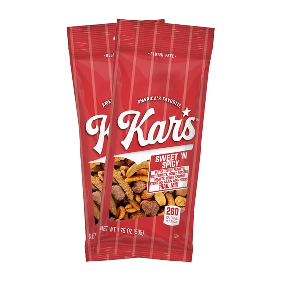 Kars Nuts Sweet 'N Spicy Trail Mix, 1.75 oz Grab & Go Bags, Individual Snack Packs (Pack of 72), Gluten-Free Trail Mix Snacks