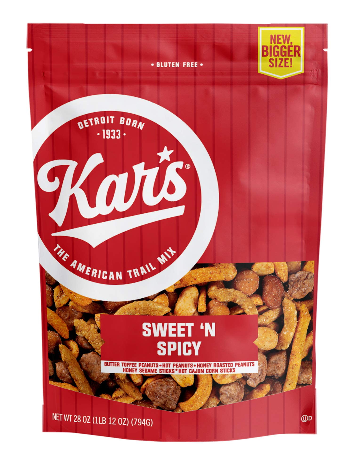 Kar’s Nuts Sweet 'N Spicy Trail Mix, 28 oz - Resealable Pouch (Pack of 1),  Gluten-Free Snack Mix