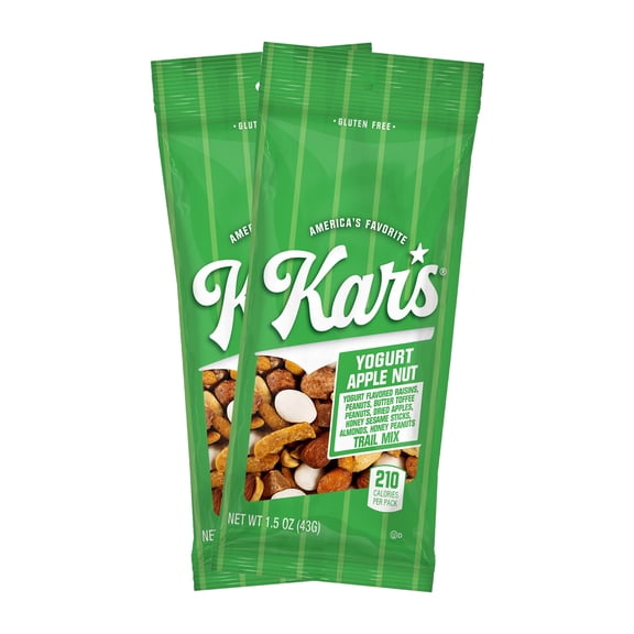 Kars Nuts Yogurt Apple Nut Trail Mix, 1.5 oz  Grab & Go Bags, Individual Snack Packs (Pack of 72), Gluten-Free Trail Mix Snack