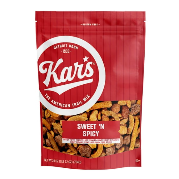 Kar’s Nuts Sweet 'N Spicy HYZ01 Trail Mix, 28 oz - Resealable Pouch (Pack of 1), Gluten-Free Snack Mix