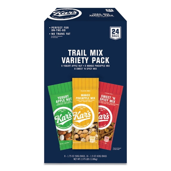 Kar's Trail Mix Variety Pack 24 Bags 2.375lb