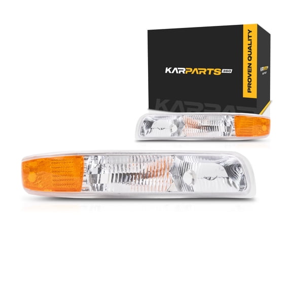 KarParts360 For 2000-2006 Chevy Suburban 1500 Park/Signal/Side Marker Light Assembly Pair Driver and Passenger Side Replaces GM2520173 GM2521173 | 1519958, 1515559