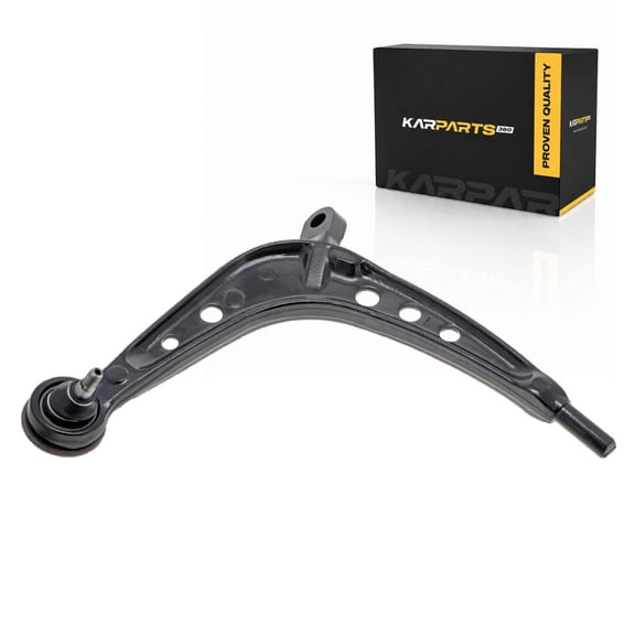 KarParts360 For 2001 02 03 04 2005 BMW 330xi Control Arm and Ball Joint Assembly | Steel | Press In Ball Joint Mounting | Black Control Arm | Pre-Greased