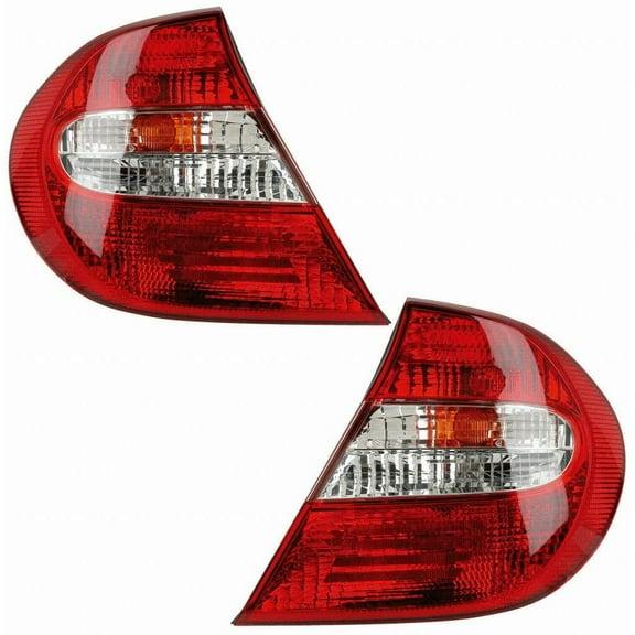 KarParts360 For 2002 2003 2004 Toyota Camry Tail Light Assembly Pair Driver and Passenger Side w/ Bulbs For TO2800143 TO2801143 | 81560-AA050, 81550-AA050