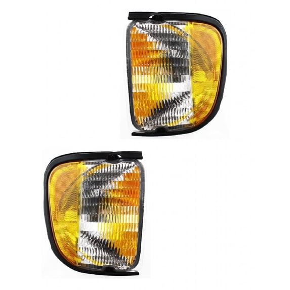 KarParts360 For 2003 Ford E-350 Club Wagon Park/Signal/Side Marker Light Assembly Pair Driver and Passenger Side For FO2520122 FO2521122 | F2UZ-13201A, F2UZ-13200A