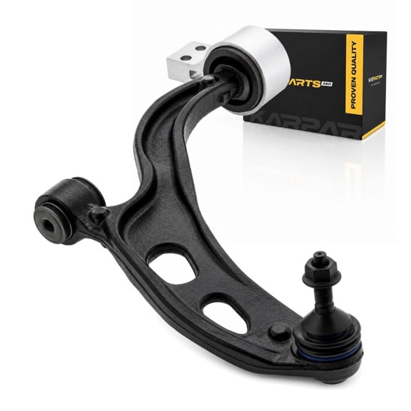 KarParts360 For 2010 2011 2012 Ford Flex Control Arm and Ball Joint Assembly | Pre-Greased | Steel | Threaded Ball Joint Stud | Black Control Arm | Rubber Bushing