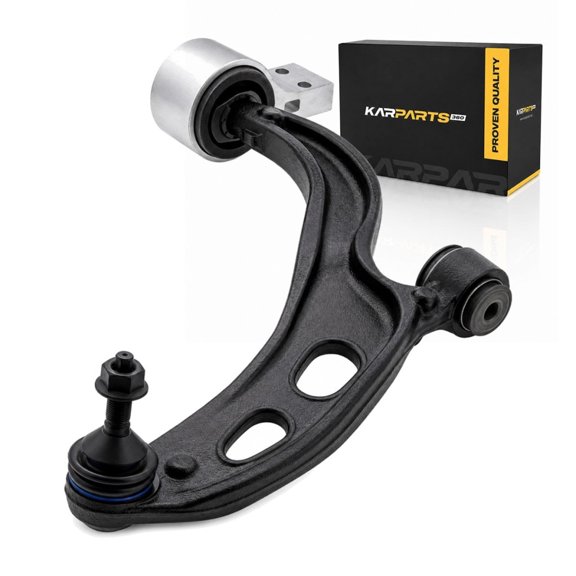 KarParts360 For 2010 2011 2012 Ford Flex Control Arm and Ball Joint Assembly | Pre-Greased | Steel | Threaded Ball Joint Stud | Rubber Bushing | Black Control Arm