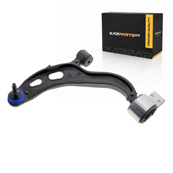 KarParts360 For 2013 2014 2015 Ford Flex Control Arm and Ball Joint | Sintered Metal Bearing | Blue Boot | Threaded Stud | Rubber Bushing | Black Control Arm