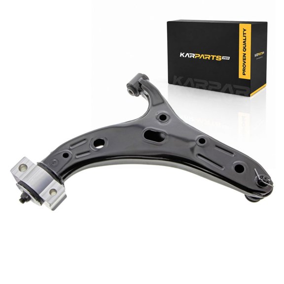 KarParts360 For 2015 16 17 18 2019 Subaru Outback/Legacy Control Arm and Ball Joint | Sintered Metal Bearing | Press In | Threaded Stud | Rubber Bushing | Black Control Arm