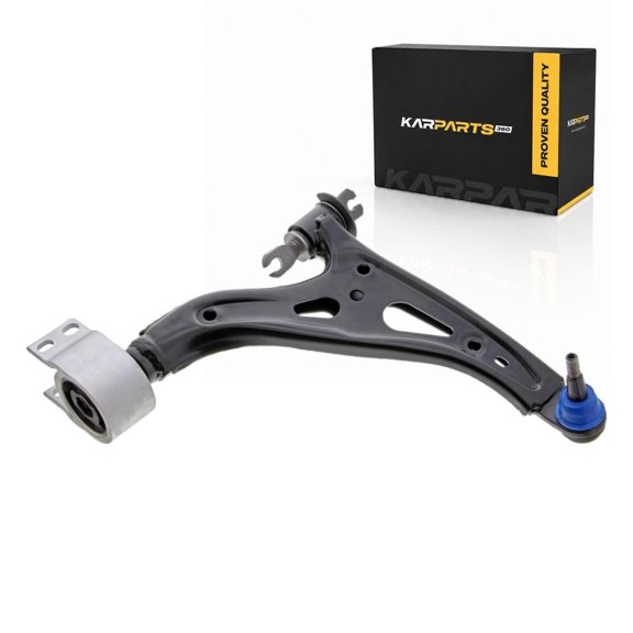 KarParts360 For 2018-2024 Chevy Equinox Control Arm and Ball Joint | Sintered Metal Bearing | Blue Boot | Threaded Ball Joint Stud | Rubber Bushing | Black