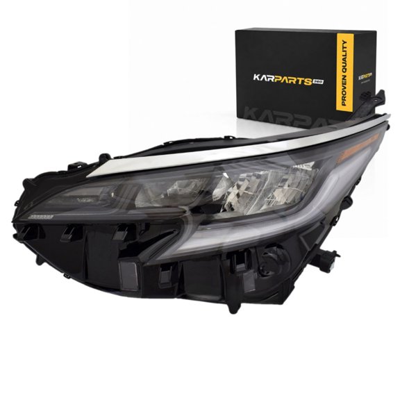 KarParts360 For 2021 2022 2023 2024 Toyota Sienna Headlight Driver Side | Clear Lens | LED | PP Plastic Housing | LED Front Side Marker Light Bulb | Replacement For TO2502310 | 81150-08110