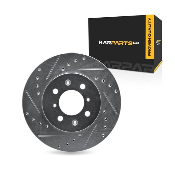 KarParts360 For Acura Integra 1990-2001 Disc Brake Rotor Front, Driver Side | Cast Iron | Vented | Silver Finish | 19 Millimeters/0.75 Inches Discard Thickness | 4 Stud/Lug Hole