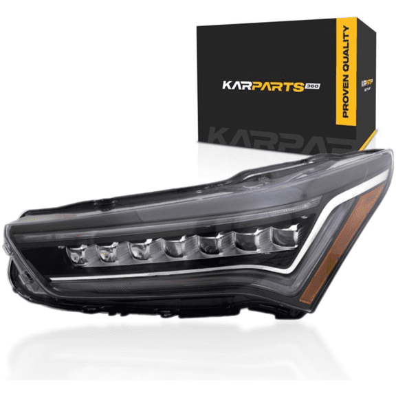 KarParts360 For Acura RDX 2019 20 21 22 23 2024 Headlight Driver Side | Clear, Amber | LED | PP Plastic Housing | LED Front Signal Light Bulb Type | PC Plastic Lens | Replacement For AC2502140