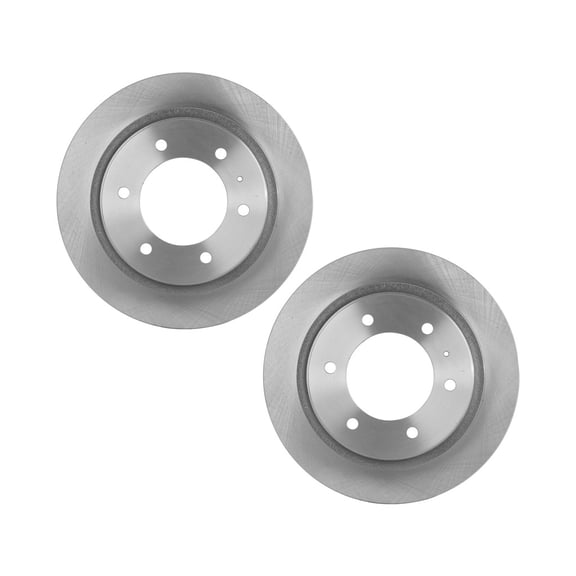 KarParts360 For Acura SLX 1996 1997 1998 1999 Brake Discs Rear | Pair | Cast Iron | Natural | Plain Surface | Vented | 12.34 Inches Diameter | With 6 Lugs | Replacement For 8943754251, 8970340361