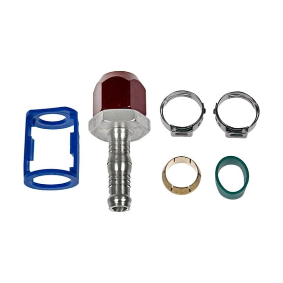 KarParts360 Air Conditioning Line Connector | Aluminum Material | Compression Fitting Attachment End 1 | 0.313 Inches Fitting Size End 1 | 1 Connection Quantity