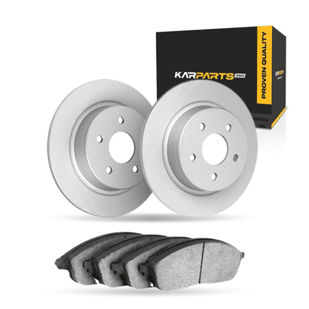 KarParts360 For Audi A4 1996 97 98 99 00 2001 Brake Rotor Set Rear | Cast Iron | Vented | Performance / Racing Driving Style | Plain Rotor Style | 114.3 Millimeters / 4.50 Inches Bolt Circle | 5 Lugs