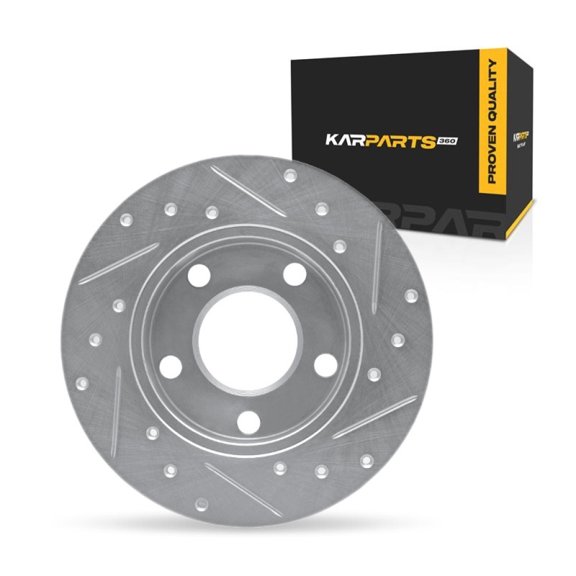 KarParts360 For Audi A4 1996 97 98 99 00 2001 Disc Brake Rotor | Silver | 8 Millimeters / 0.31 Inches Discard Thickness | 10 Millimeters / 0.39 Inches Nominal Thickness | 5 Stud/Lug Hole