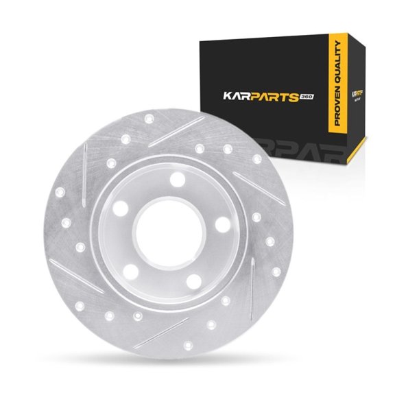 KarParts360 For Audi A4 1996 97 98 99 00 2001 Disc Brake Rotor | Silver | 8 Millimeters / 0.31 Inches Discard Thickness | 10 Millimeters / 0.39 Inches Nominal Thickness | 5 Stud/Lug Hole