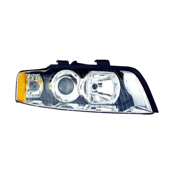 KarParts360 For Audi A4 2002 2003 2004 2005 Headlight Passenger Side | Clear Lens | Plastic Material | 12.8 Volts Direct Current | Replacement For 8E0 941 030 F