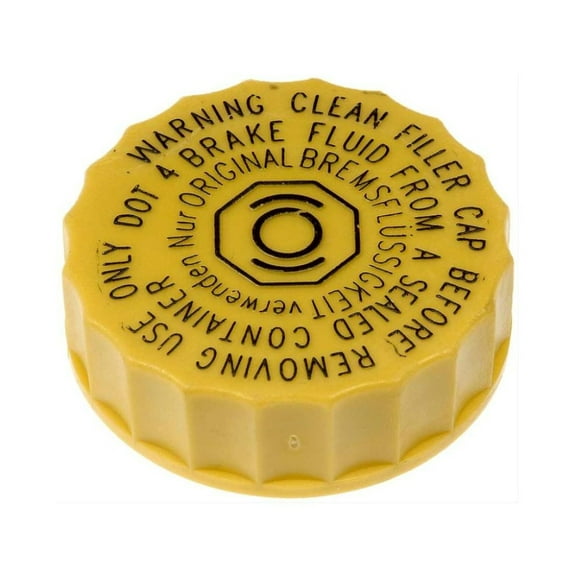 KarParts360 For Audi A6 2006 07 08 09 10 2011 Master Cylinder Reservoir Cap | Plastic Material | Gloss Finish | Yellow | Screw-On Attachment Type | Round Shape | Replacement For 6N1-611-349-B