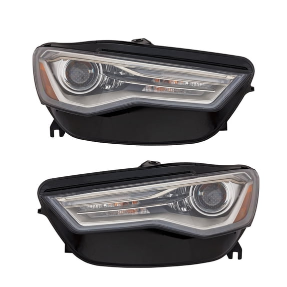 KarParts360 For Audi A6/S6 2016 2017 2018 Headlight Assembly Driver And Passenger Side | Pair | CAPA Certified | Lens and Housing | HID | With Auto Level Lights | AU2502195, AU2502195C, AU2503195