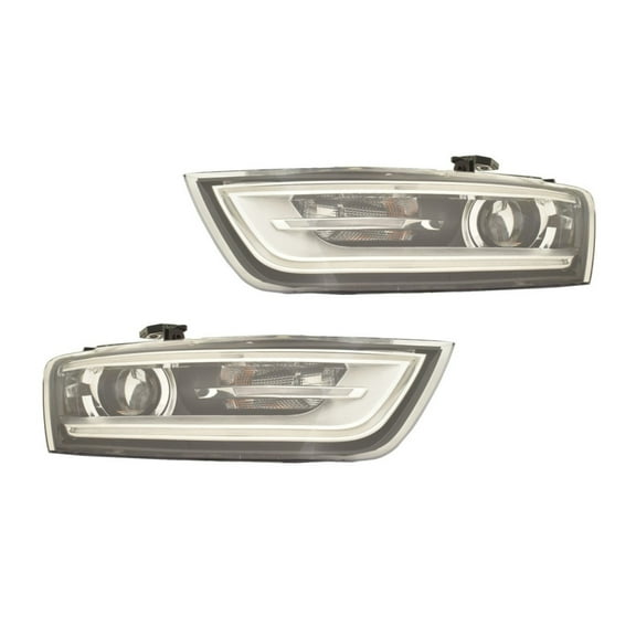 KarParts360 For Audi Q3 2015 Headlight Driver And Passenger Side | Pair | CAPA | HID | Clear Lens | Black/Chrome Housing | For AU2518107, AU2518107C, AU2519107, AU2519107C | 8U0941043F, 8U0941044F