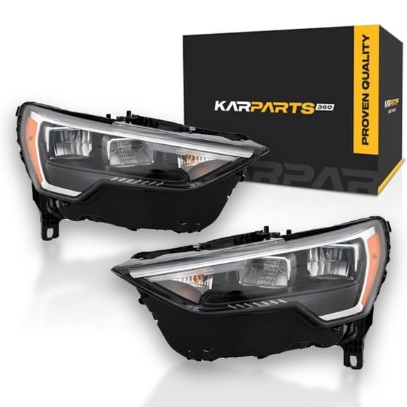 KarParts360 For Audi Q3 2019 20 21 22 2023 Headlight Driver and Passenger Side | Pair Clear Lens LED For Models Excluded Adaptive Front-Lighting System | AU2502222, AU2503222 | 83A941011B, 83A941012B