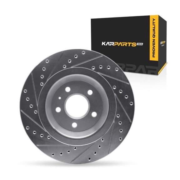 KarParts360 For Audi Q5 2013-2025 Disc Brake Rotor | Silver | 20 Millimeters / 0.79 Inches Discard Thickness | 21.9 Millimeters / 0.86 Inches Nominal Thickness | 5 Stud/Lug Hole