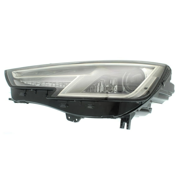 KarParts360 For Audi S4 2018 Headlight Assembly Driver Side | HID | Clear Lens | Black/Chrome Housing | With Projector | With LED Daytime Running Light | Replacement For AU2502203 | 8W0941043B