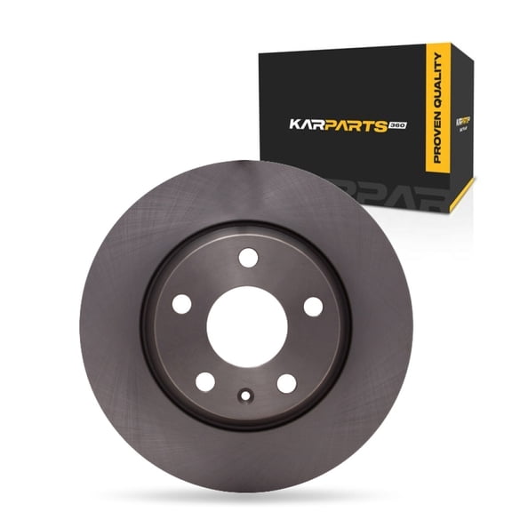 KarParts360 For Audi TT 2008-2014 Brake Rotor Rear | Cast Iron | Solid | Rotors Only Design | 112 Millimeters/4.41 Inches Bolt Circle | 65 Millimeters/2.56 Inches Center Hole Diameter | 5 Lug Holes