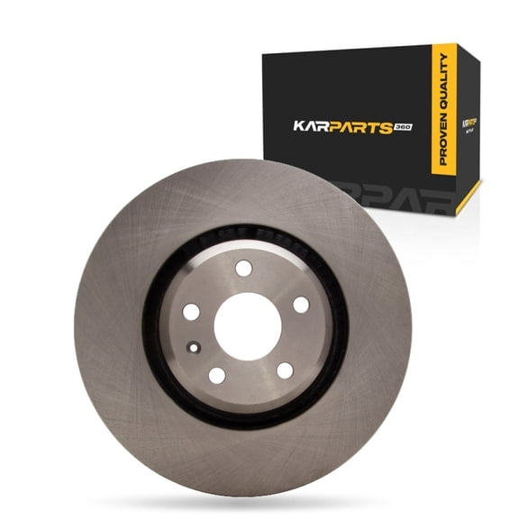 KarParts360 For Audi TT 2008-2014 Brake Rotor Rear | Cast Iron | Vented | Rotors Only Design | 112 Millimeters/4.41 Inches Bolt Circle | 65 Millimeters/2.56 Inches Center Hole Diameter | 5 Lug Holes
