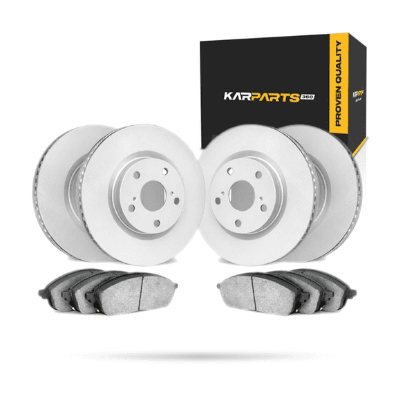 KarParts360 For BMW 328i xDrive/328i 2013 2014 2015 2016 Brake Set Front and Rear | Cast Iron Rotor Material | Performance / Racing Driving Style | Plain Rotor Style