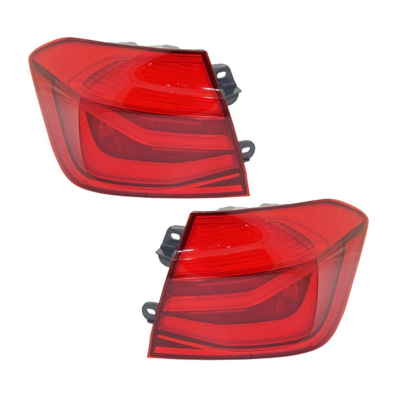KarParts360 For BMW 330e/340i 2016 2017 2018 Tail Light Driver And Passenger Side | Pair | Outer | LED | With Bulbs | Replacement For BM2804123, BM2805123 | 63-21-7-369-115, 63-21-7-369-116