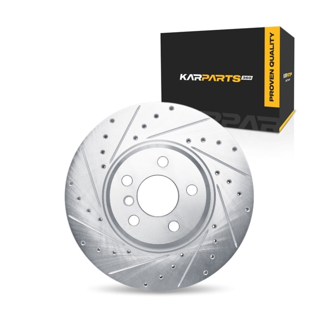 KarParts360 For BMW 330e/430i 2021 2022 2023 2024 Brake Rotor Front, Driver Side | Silver | 12.99 Inches Outside Diameter | 0.88 Inches Discard Thickness | 2.64 Inches Center Hole Diameter