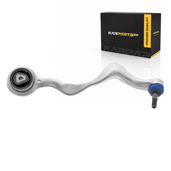 KarParts360 For BMW 335is 2011 2012 2013 Control Arm and Ball Joint | Aluminum | Threaded Ball Joint Stud | Rubber Bushing | Pre-Greased | Silver Control Arm