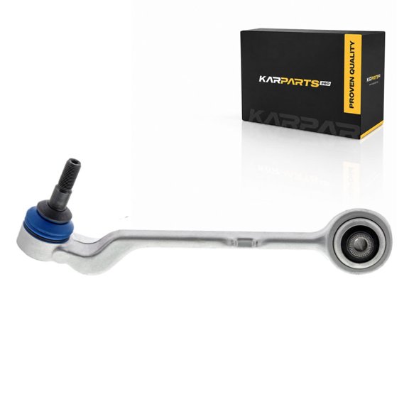 KarParts360 For BMW 335is 2011 2012 2013 Control Arm and Ball Joint | Aluminum | Threaded Ball Joint Stud | Silver Control Arm | Rubber Bushing | Pre-Greased