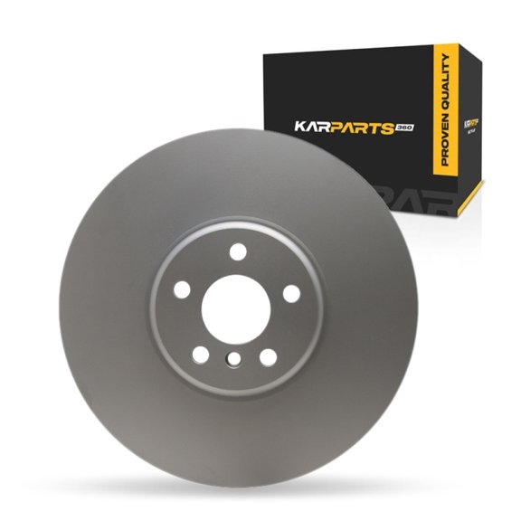 KarParts360 For BMW 430i/430i xDrive/X6 2021 22 23 24 25 2026 Brake Rotor Front, Passenger Side | Cast Iron | 34.4 Millimeters/1.35 Inches Discard Thickness | Plain Rotor Style | 1-Piece Construction