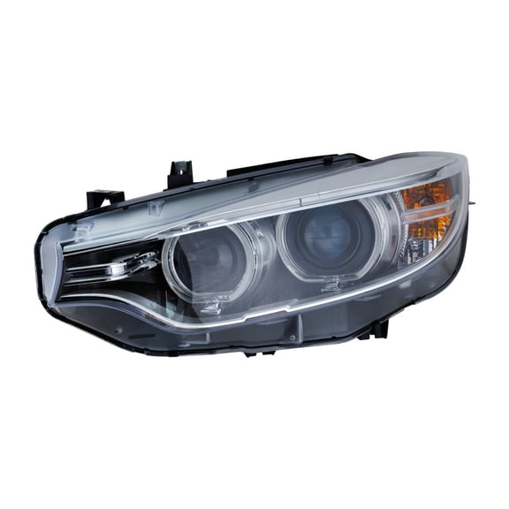 KarParts360 For BMW 430i/440i 2017 2018 2019 2020 Headlight Driver Side | CAPA | HID | Clear Lens | Black/Chrome Housing | Coupe/Convertible 2014-2016 | With Halo/Projector | BM2518160C | 63117377851