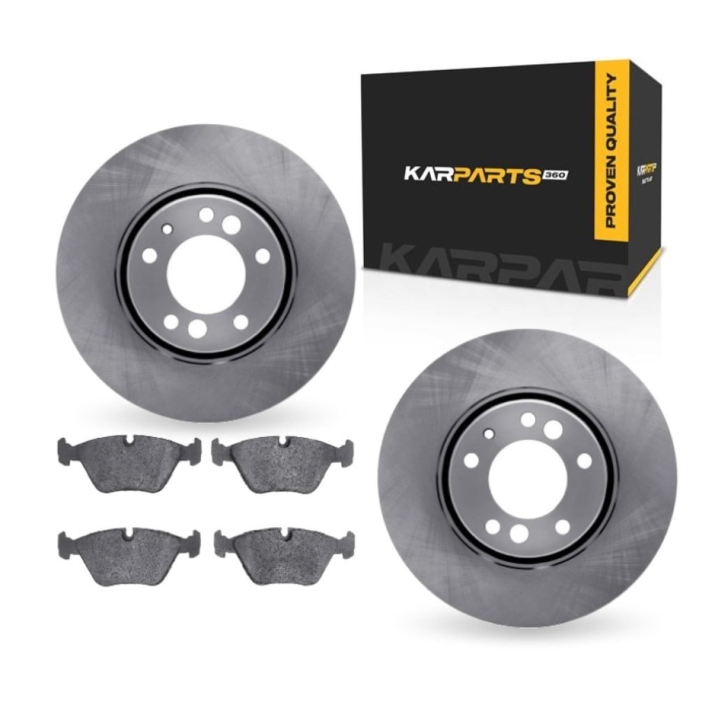 KarParts360 For BMW 525iT 1993 Brake Rotor Set Front | 5 Lug | Cast ...