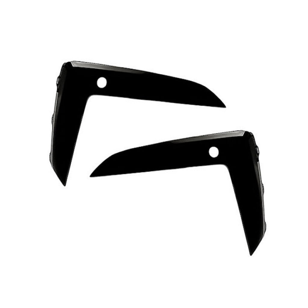 KarParts360 For BMW 550i 2021 2022 Bumper Cover Grille Molding Driver And Passenger Side | Pair | Front | Black | Made Of Plastic | W/Park Assist Sensor Holes | BM1046158, BM1047158