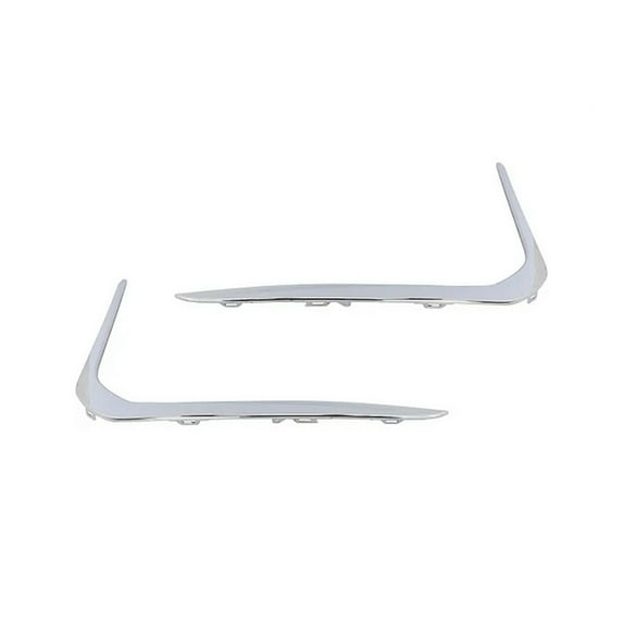 KarParts360 For BMW 745Le/750i xDrive 2020 2021 2022 Bumper Trim Driver & Passenger Side | Pair | Front Lower | Outer | Chrome | Made of ABS Plastic | BM1046155, BM1047155 | 51117475195, 51117475196
