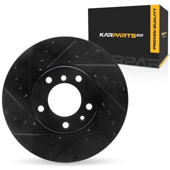 KarParts360 For BMW 850i 1991 1992 Brake Rotor Front, Driver Side | Cast Iron | Vented | Black Finish | 30 Millimeters/1.18 Inches Nominal Thickness | 324 Millimeters/12.76 Inches Outside Diameter