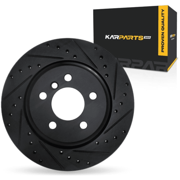 KarParts360 For BMW ActiveHybrid 5 2012 13 14 15 2016 Brake Rotor | Black | 20 Millimeters / 0.79 Inches Nominal Thickness | 330 Millimeters / 12.99 Inches Outside Diameter | 5 Stud/Lug Hole