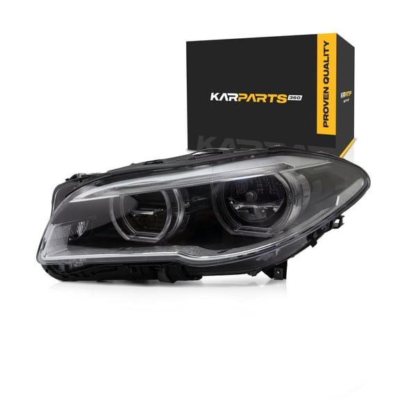 KarParts360 For BMW ActiveHybrid 5 2014 2015 2016 Sedan Headlight Assembly Driver Side | LED | Hybrid Model | Excluded Logo | Replacement For BM2518150 | 63117352485