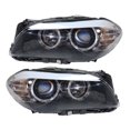 thumbnail image 1 of KarParts360 For BMW ActiveHybrid 5/M5 2012 2013 Headlight Assembly Driver and Passenger Side | Pair | Front | CAPA With Adaptive HID With Auto Adjust Clear Lens Black Housing | BM2502173C, BM2503173C, 1 of 5
