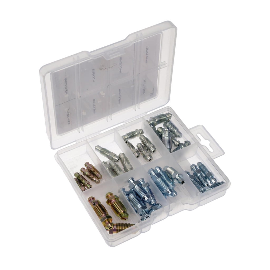 KarParts360 For BMW M3 1995 1996 Brake Bleeder Screw Set | Steel | Clear Zinc, Yellow Zinc Color | Hex Head Drive Type | Hex Screw/Bolt Head Style | Replacement For 1666493, 233-33-691