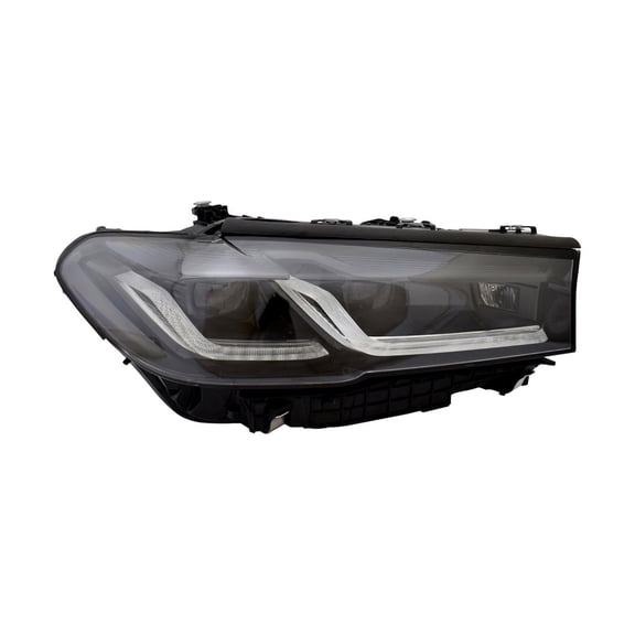 KarParts360 For BMW M550i xDrive 2021 2022 2023 Headlight Passenger Side | Clear/Amber Lens | LED | PP-TD30 Plastic Housing | Black Color | With Bulbs | Replacement For BM2503202 | 63118084380