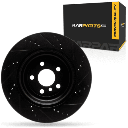 KarParts360 For BMW X3 2018-2024 Disc Brake Rotor | Black | 18.4 Millimeters / 0.72 Inches Discard Thickness | 330 Millimeters / 12.99 Inches Outside Diameter