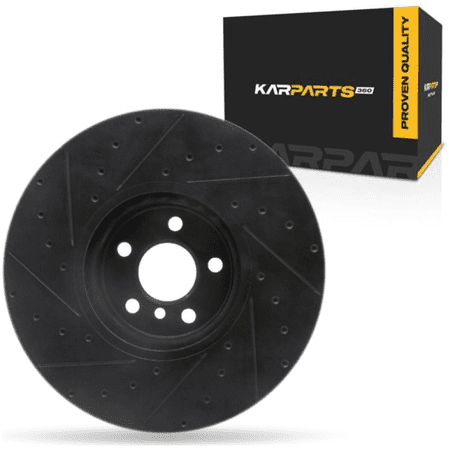 KarParts360 For BMW X3 2018-2024 Disc Brake Rotor | Black | 34.4 Millimeters / 1.35 Inches Discard Thickness | 348 Millimeters / 13.70 Inches Outside Diameter